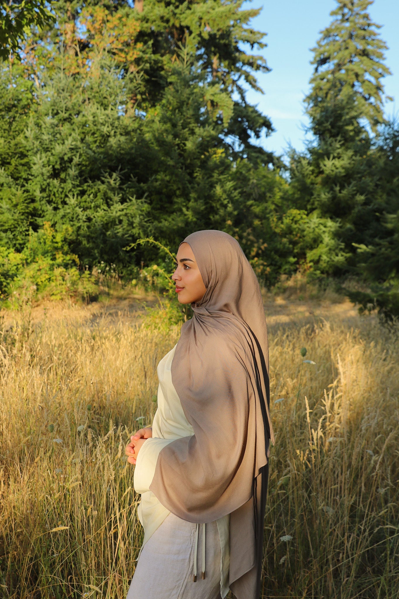 Taupe - Modal Plain Hijab