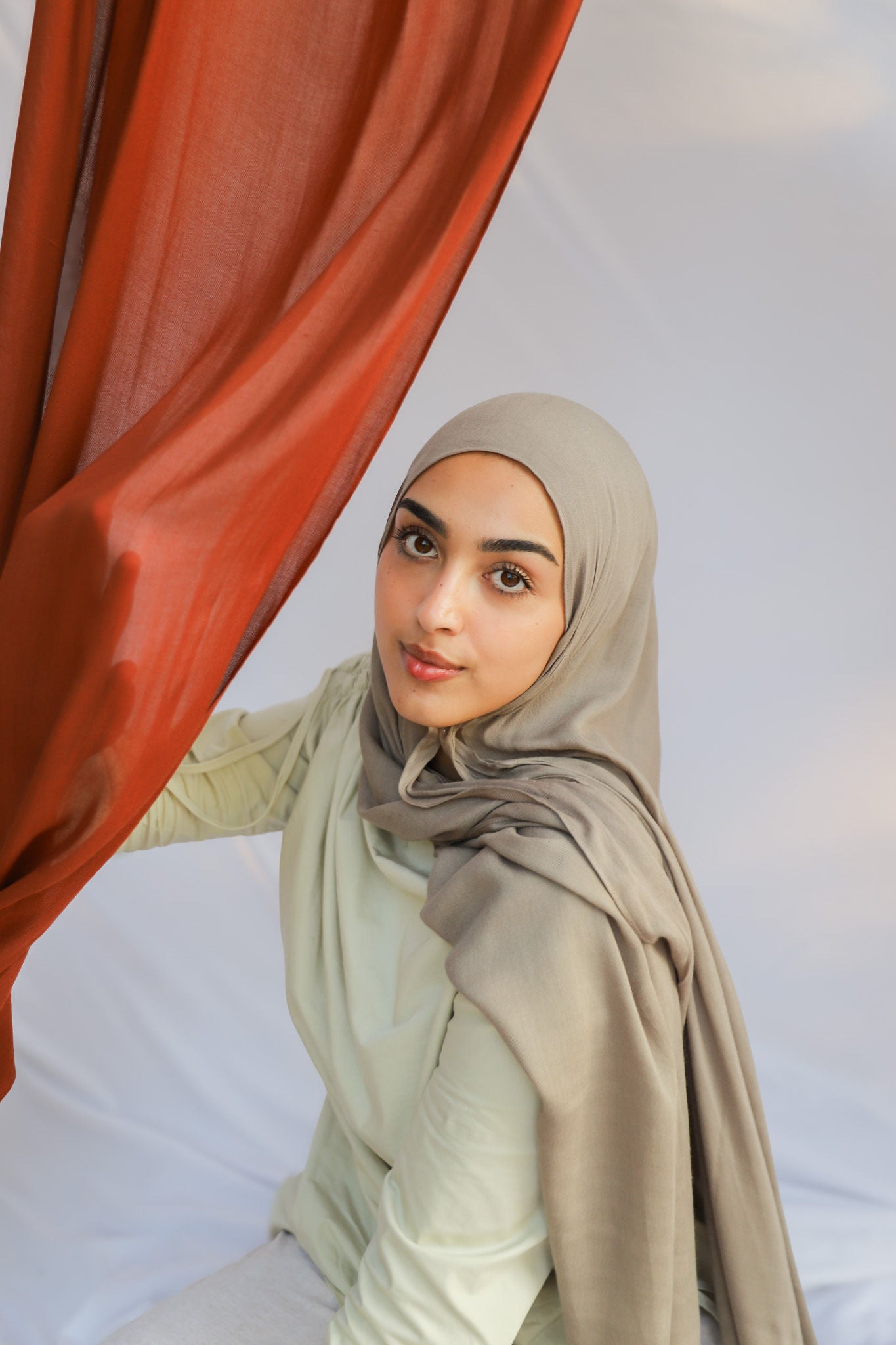 Taupe - Modal Plain Hijab