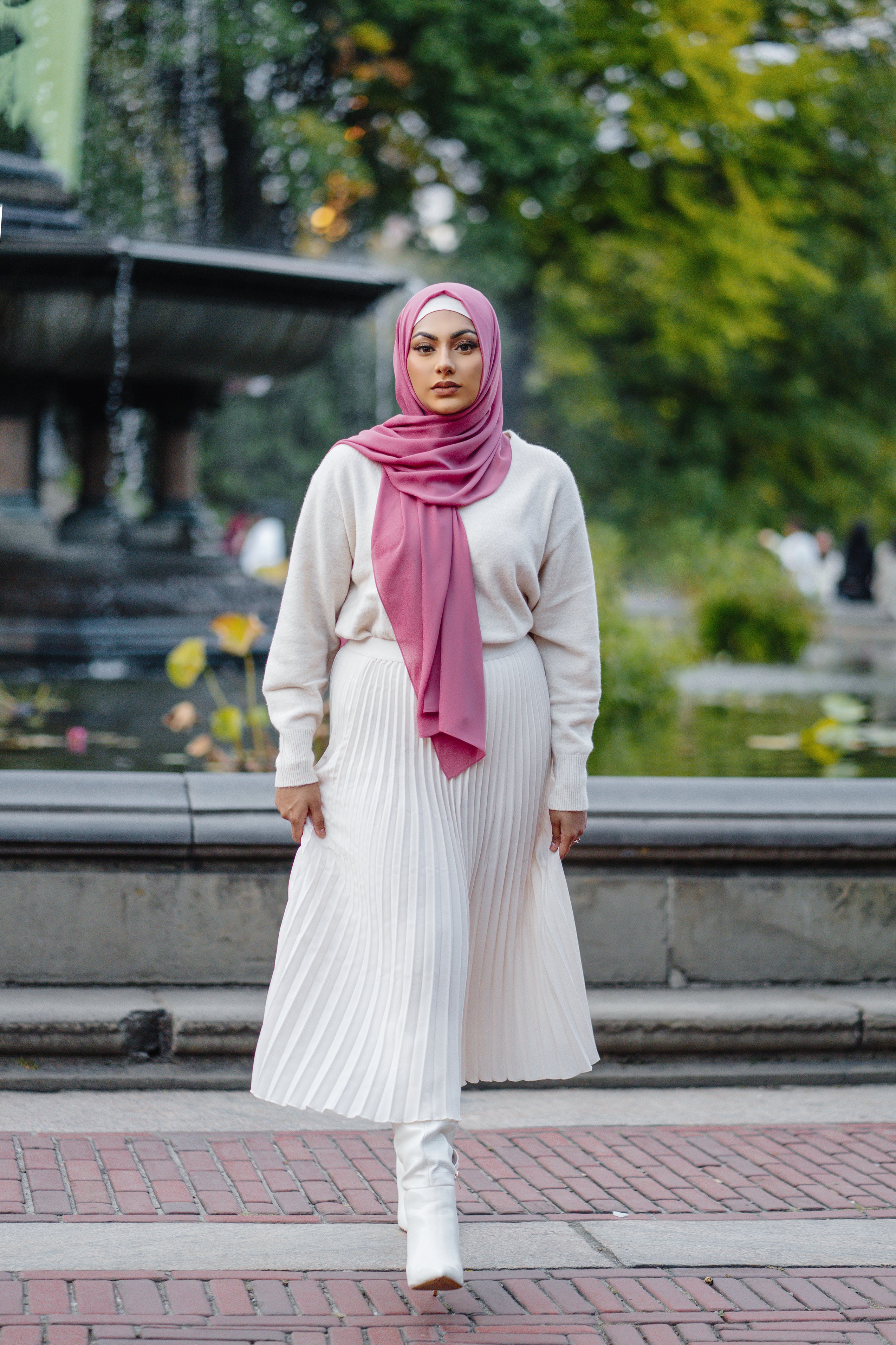 Tea Pink - Chiffon Plain Hijab
