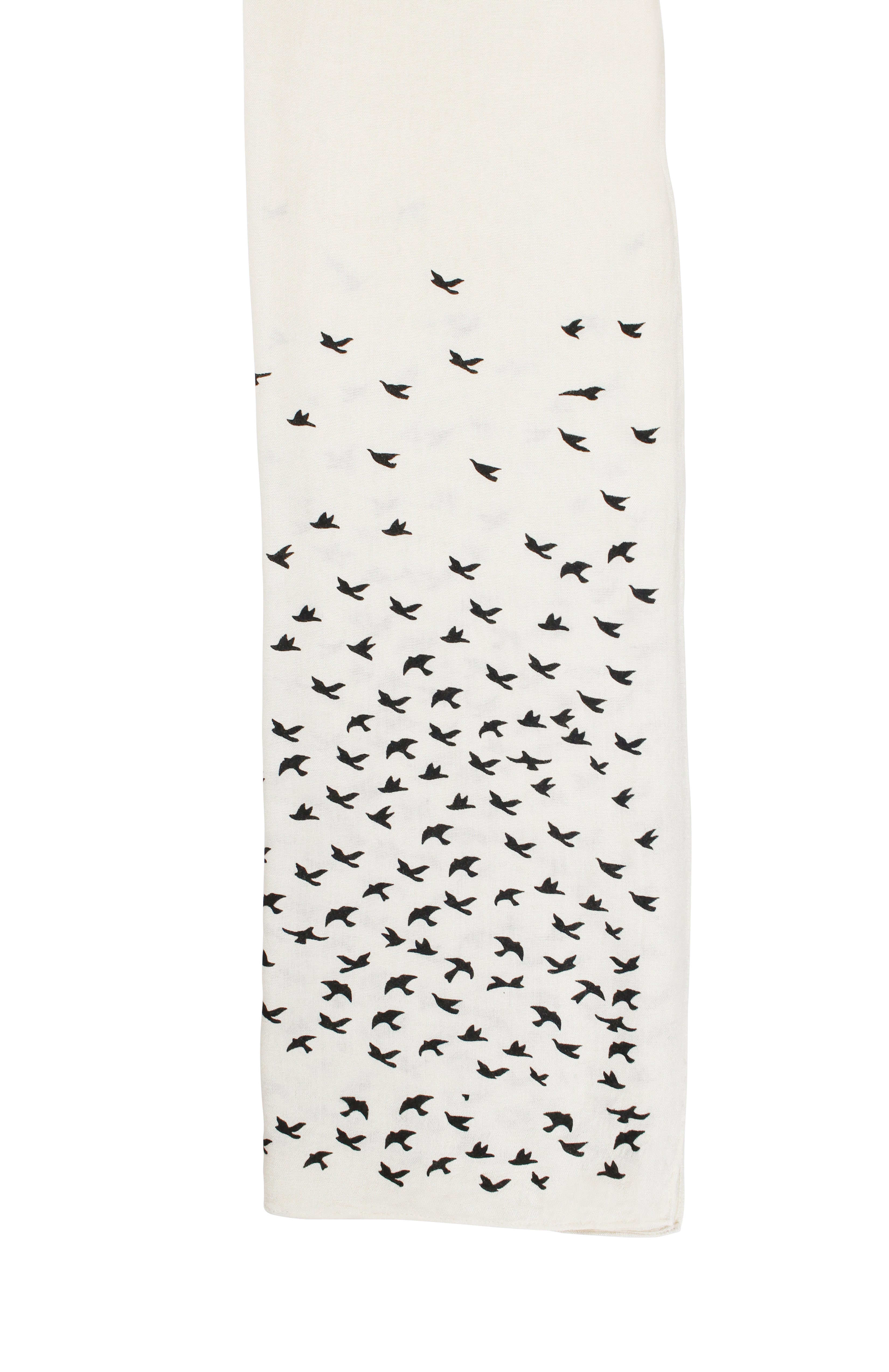 Birds- Cream (with Black Ink)- Modal Hijab