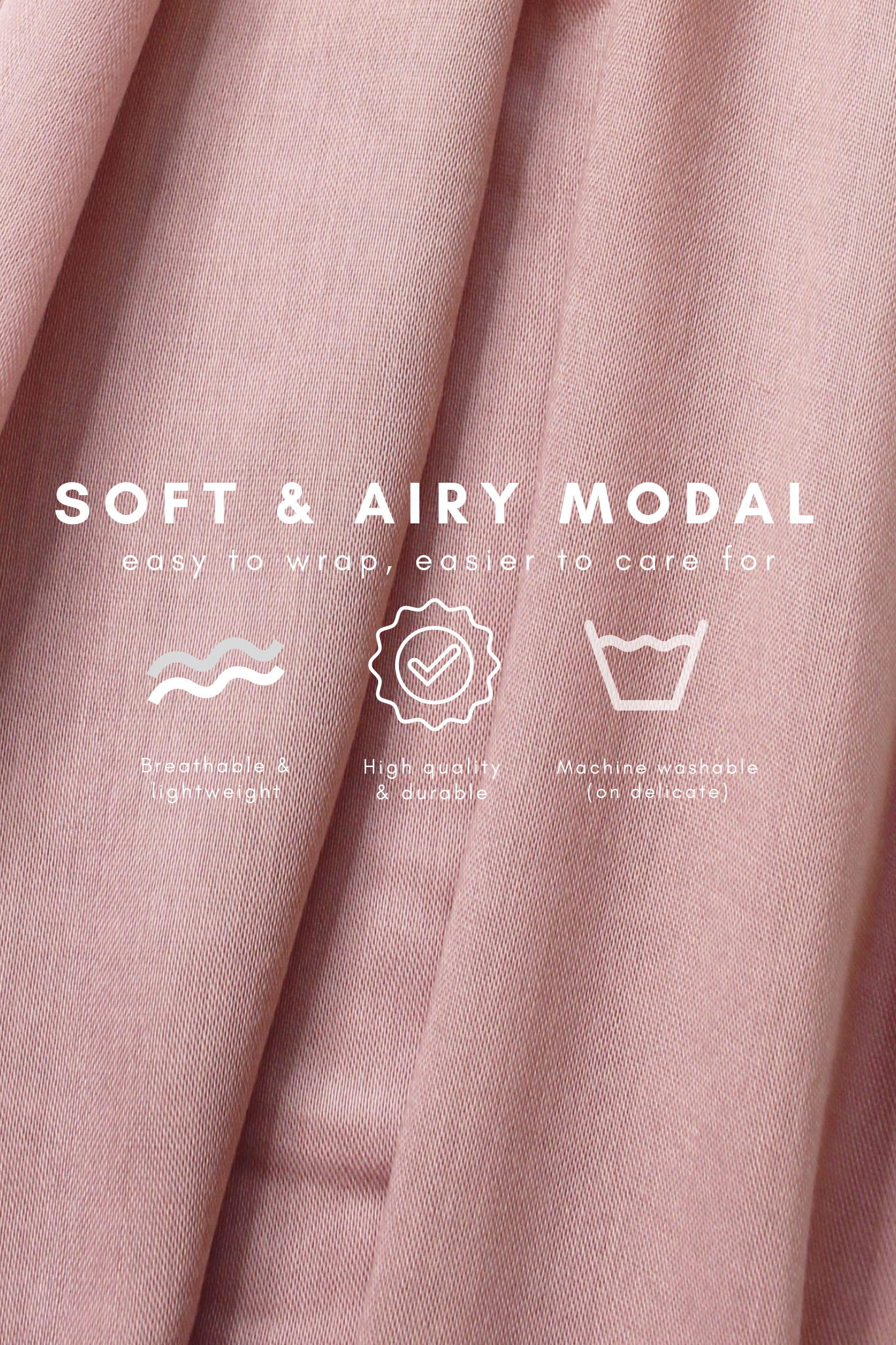 Peony Blush - Modal Plain Hijab