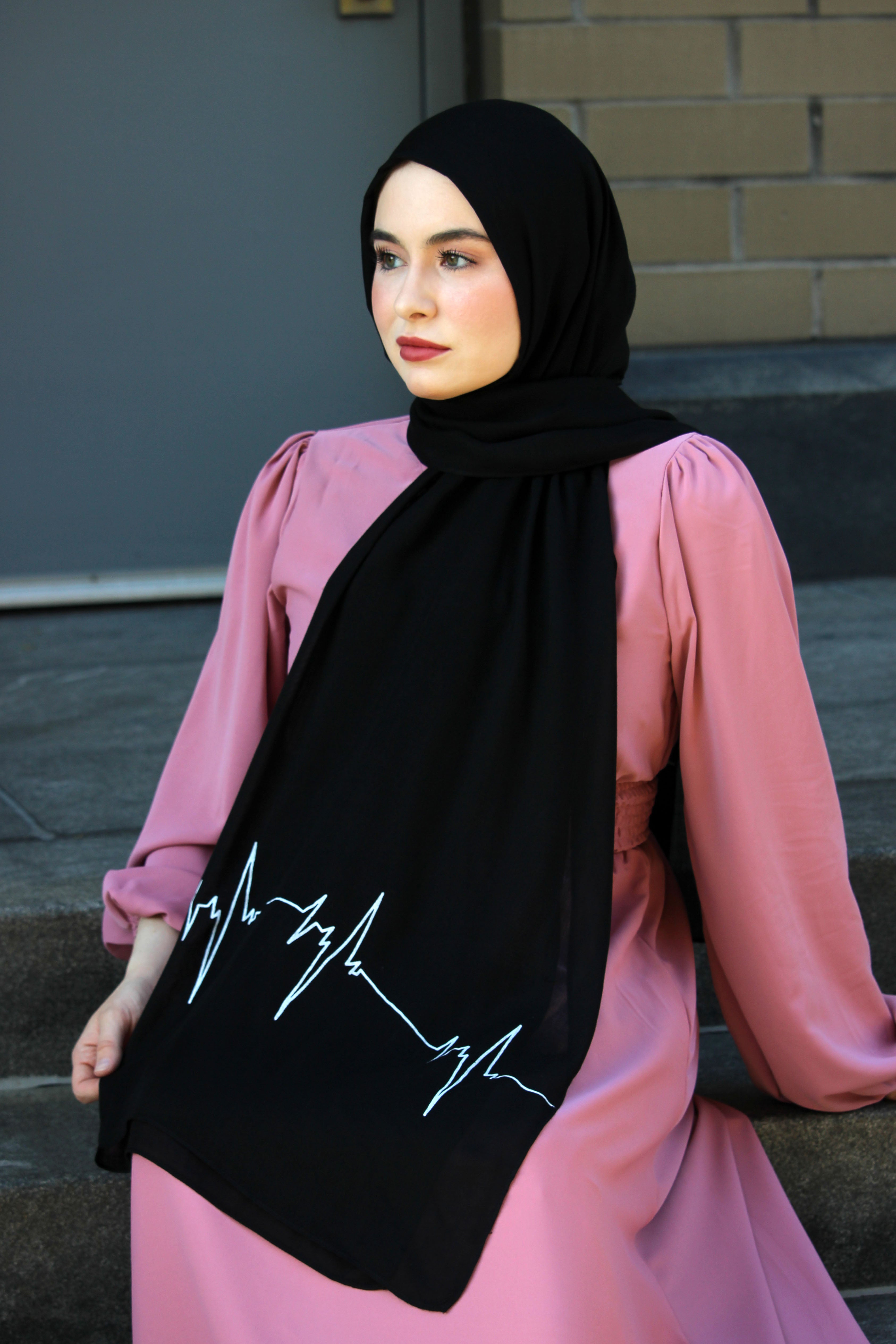 Heartbeat - Ink - Modal Hijab