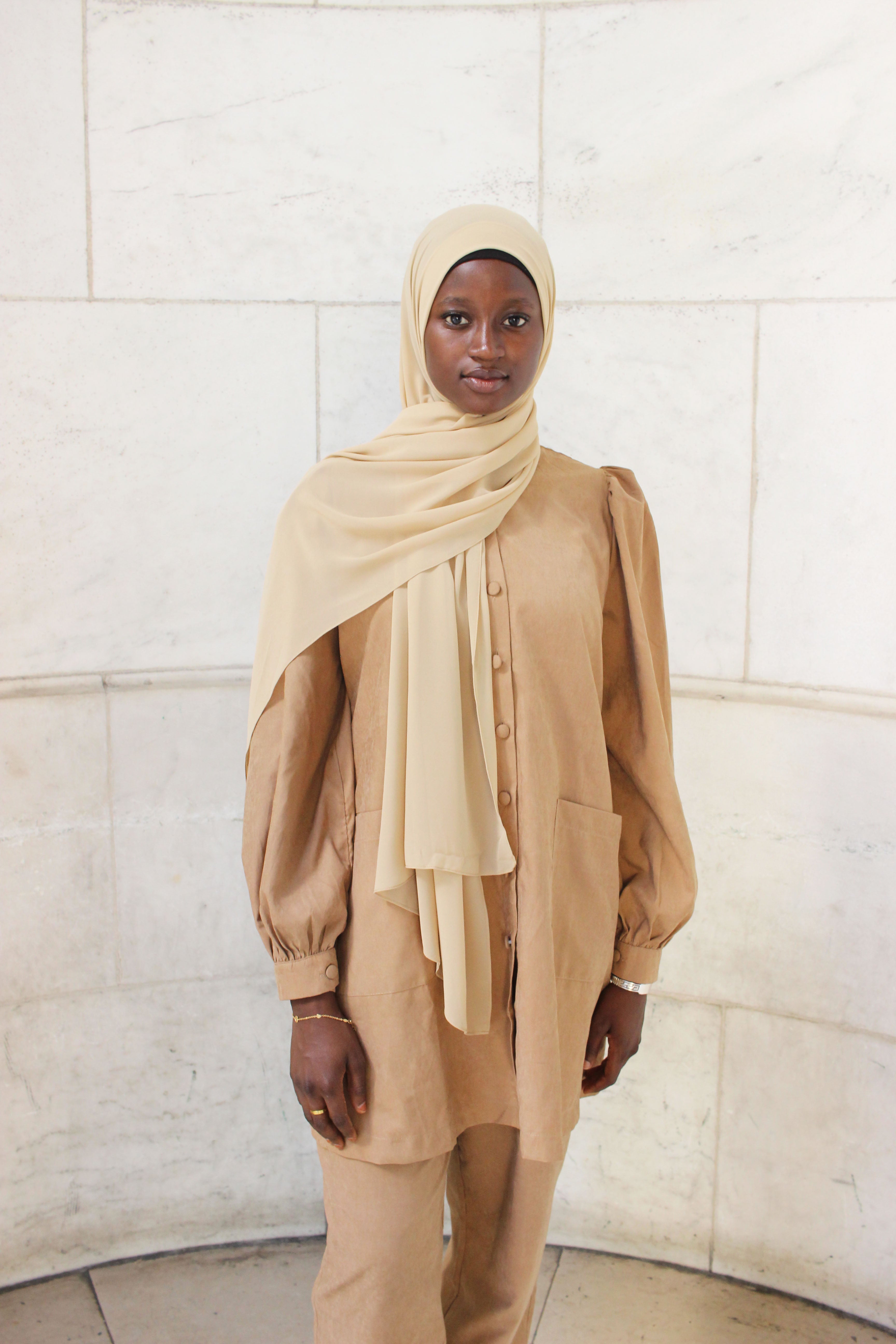 Sand - Chiffon Plain Hijab