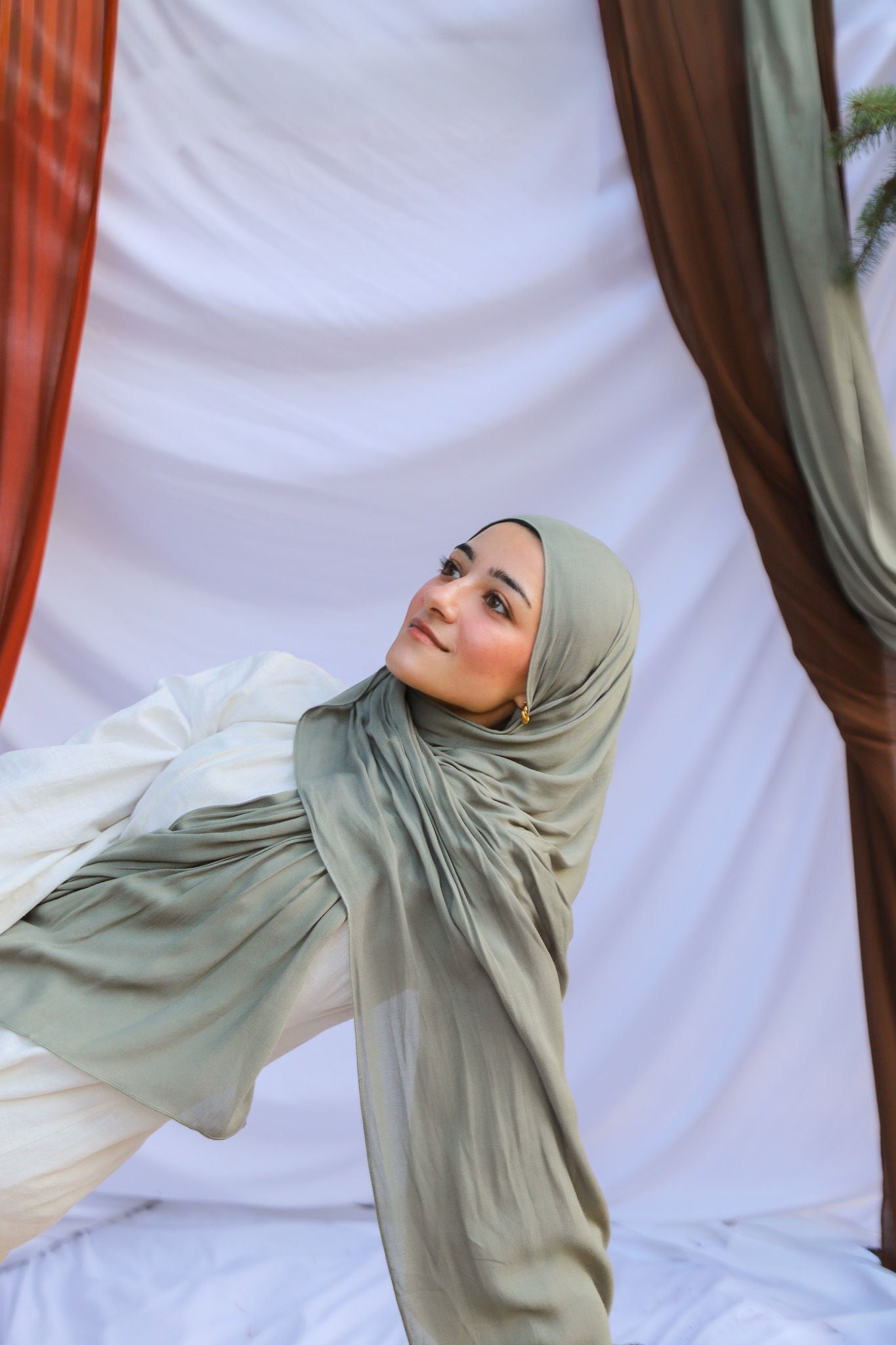 Pale Olive - Modal Plain Hijab