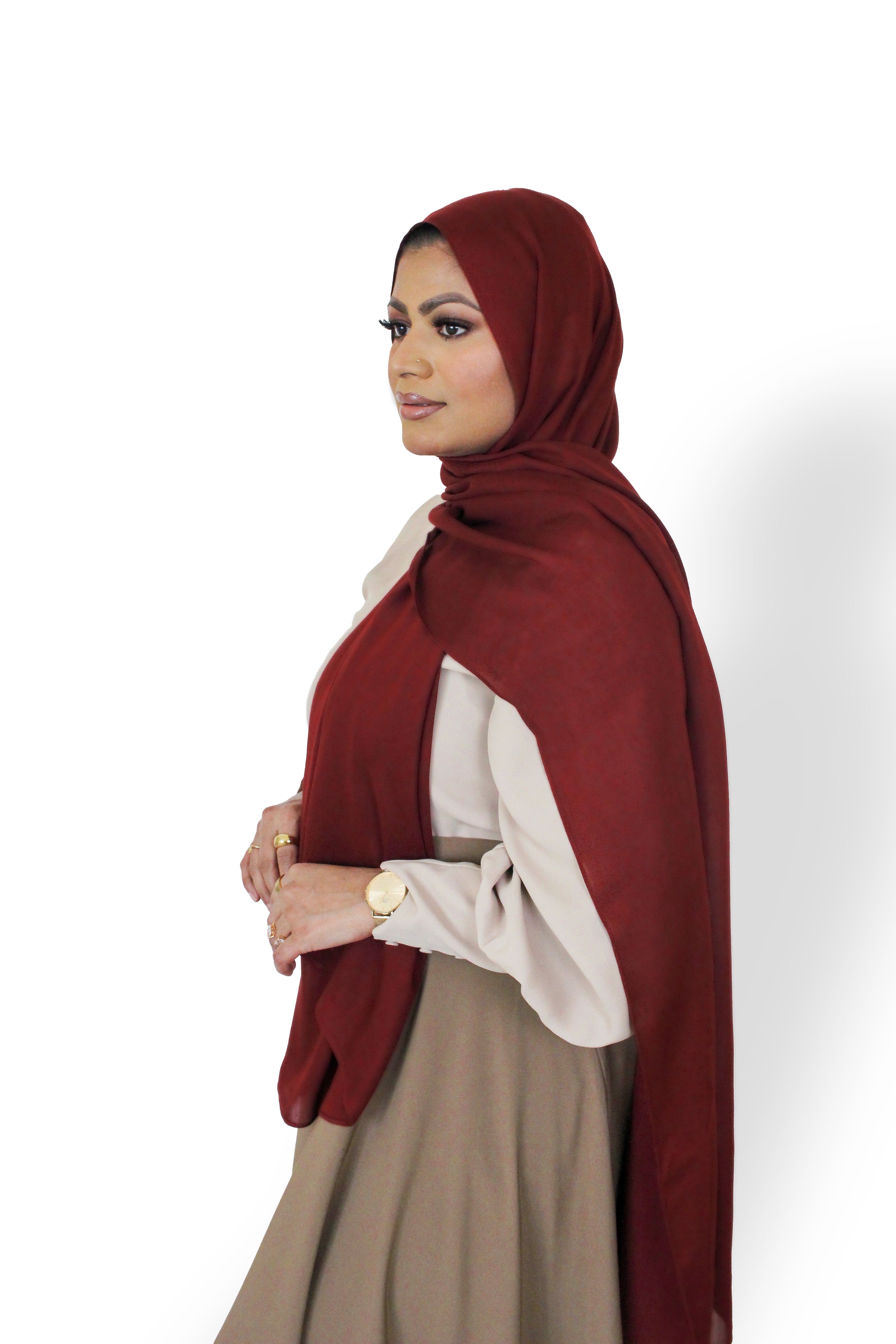 Crimson - Modal Plain Hijab