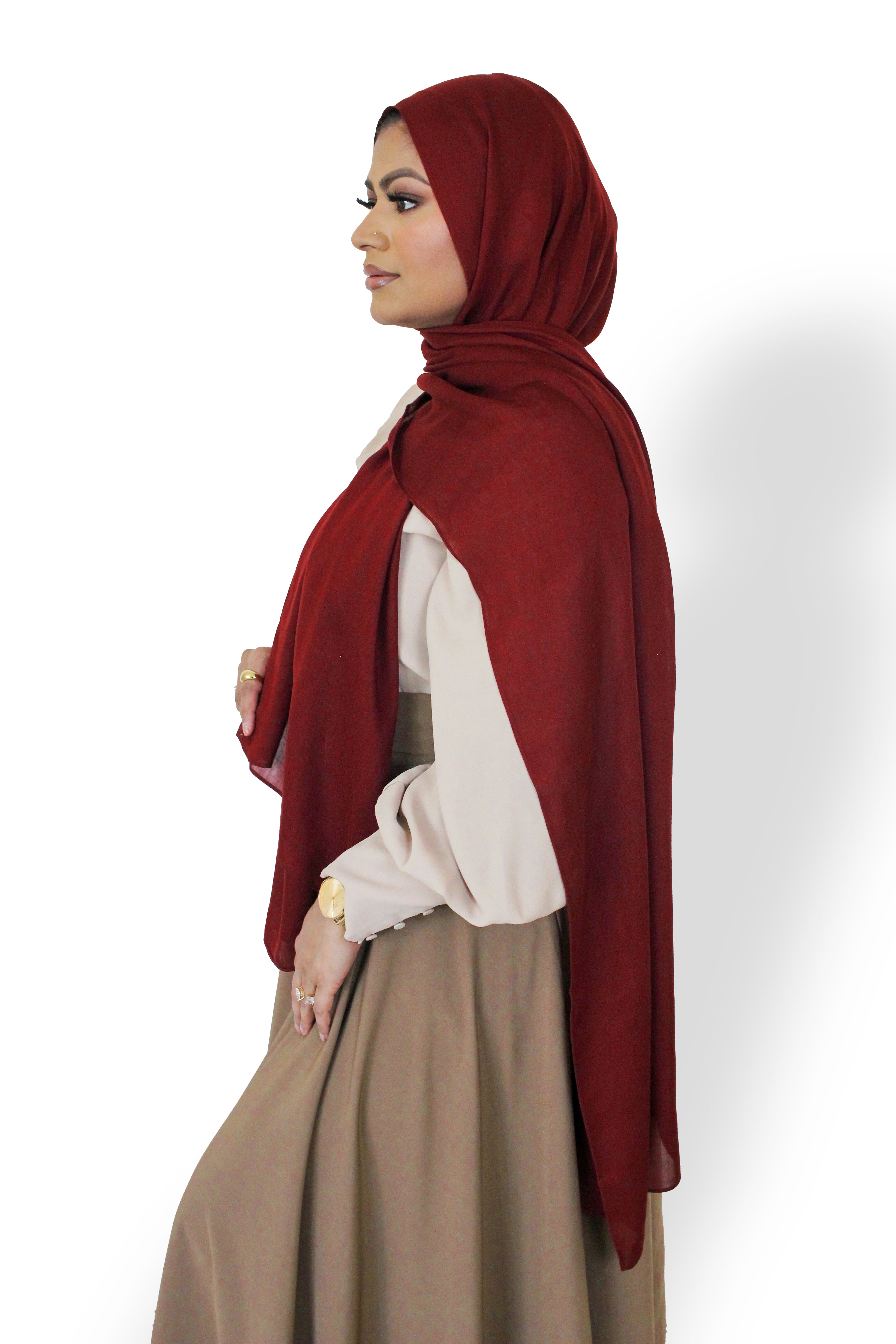 Crimson - Modal Plain Hijab