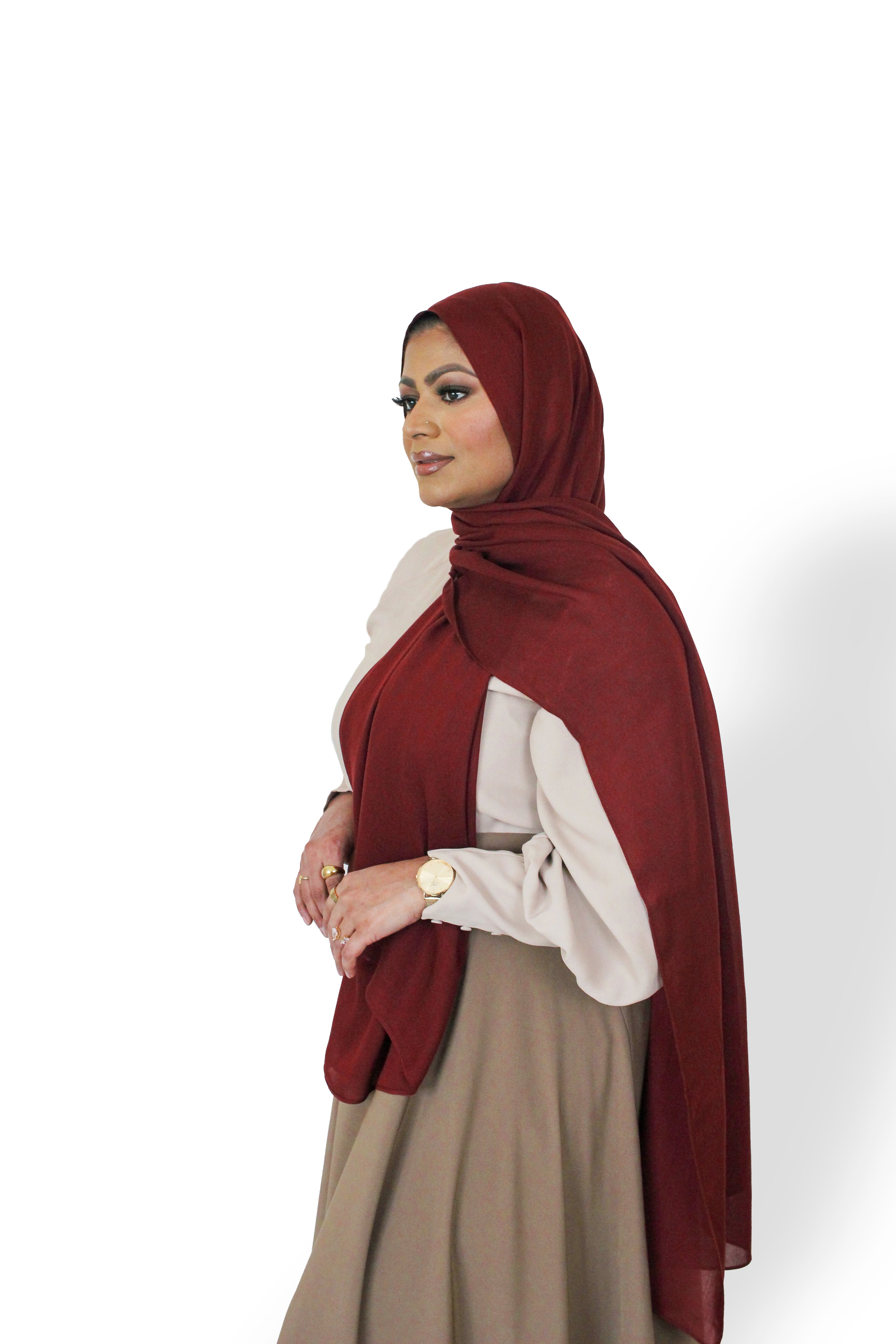 Crimson - Modal Plain Hijab