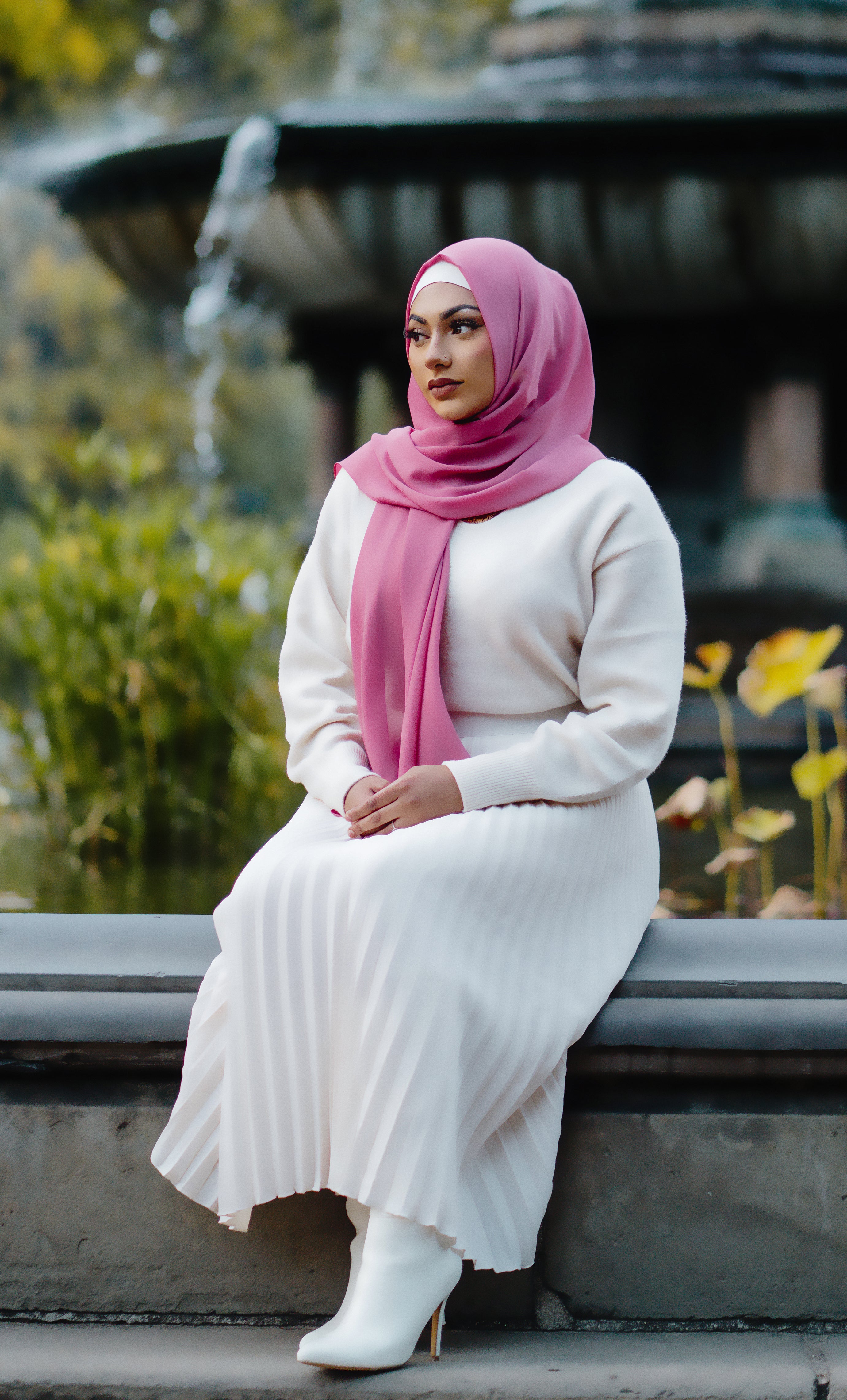 Tea Pink - Chiffon Plain Hijab