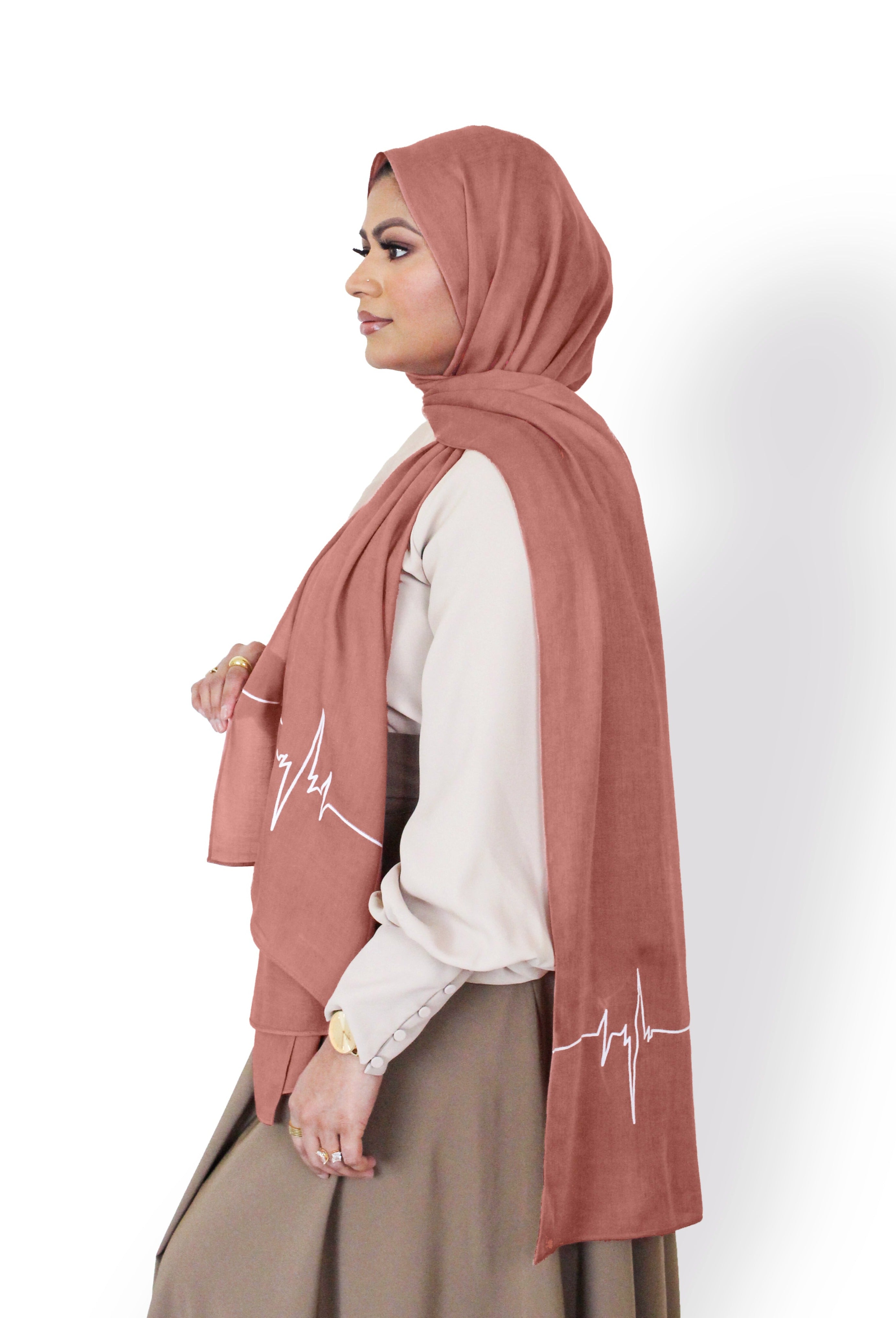 Heartbeat - Terracotta - Modal Hijab