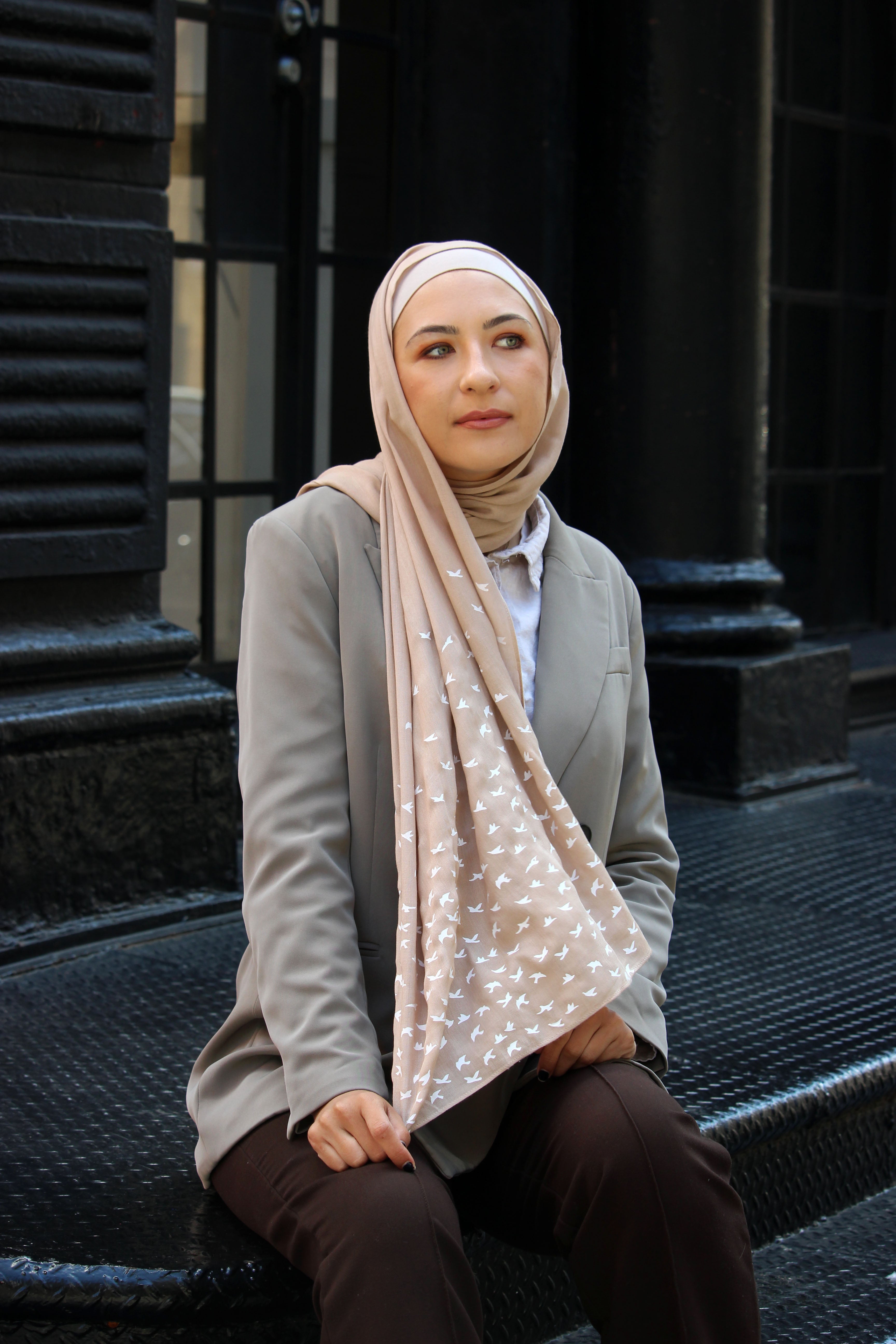 Birds- Biscuit - Modal Hijab