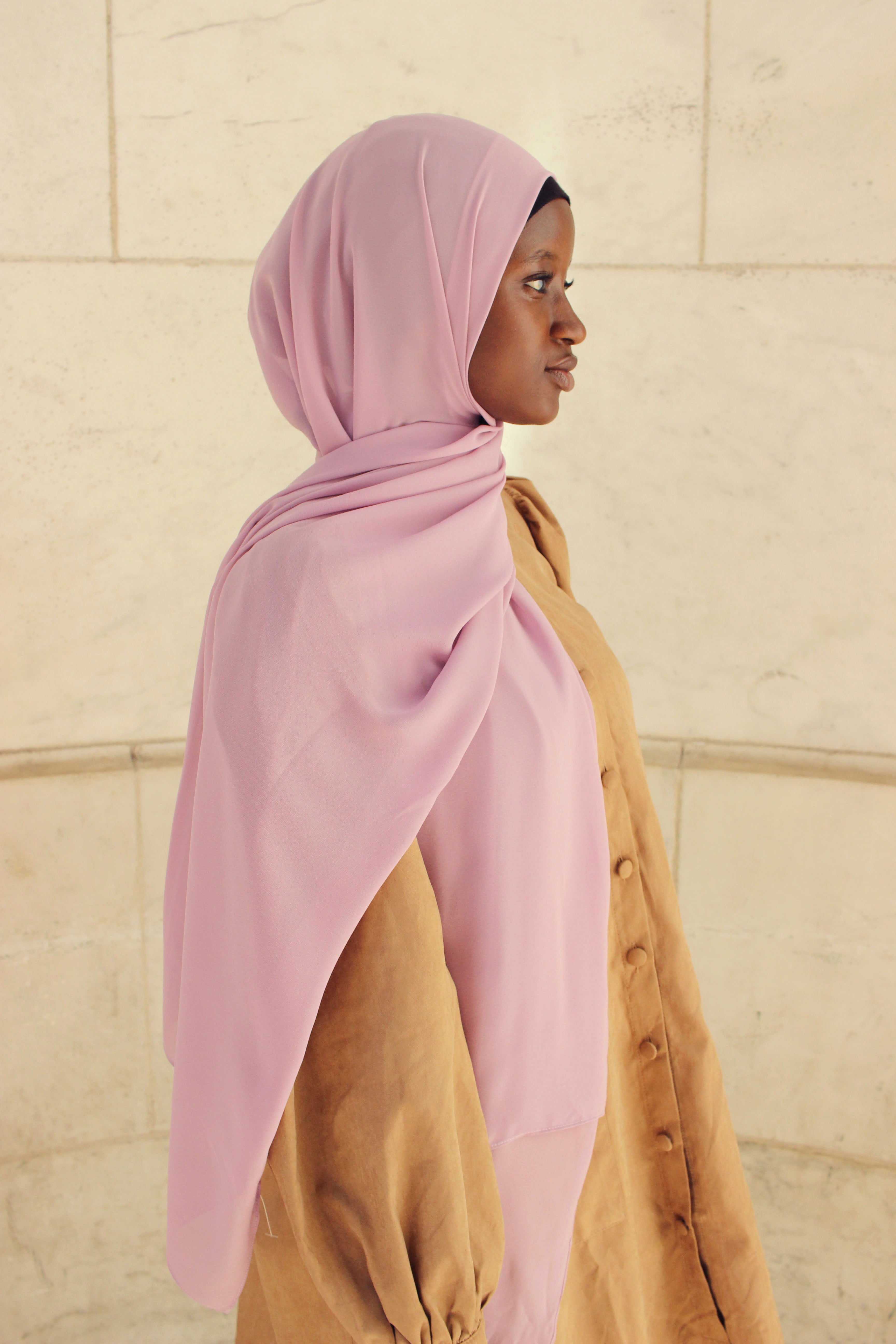 Pale Mauve - Chiffon Plain Hijab