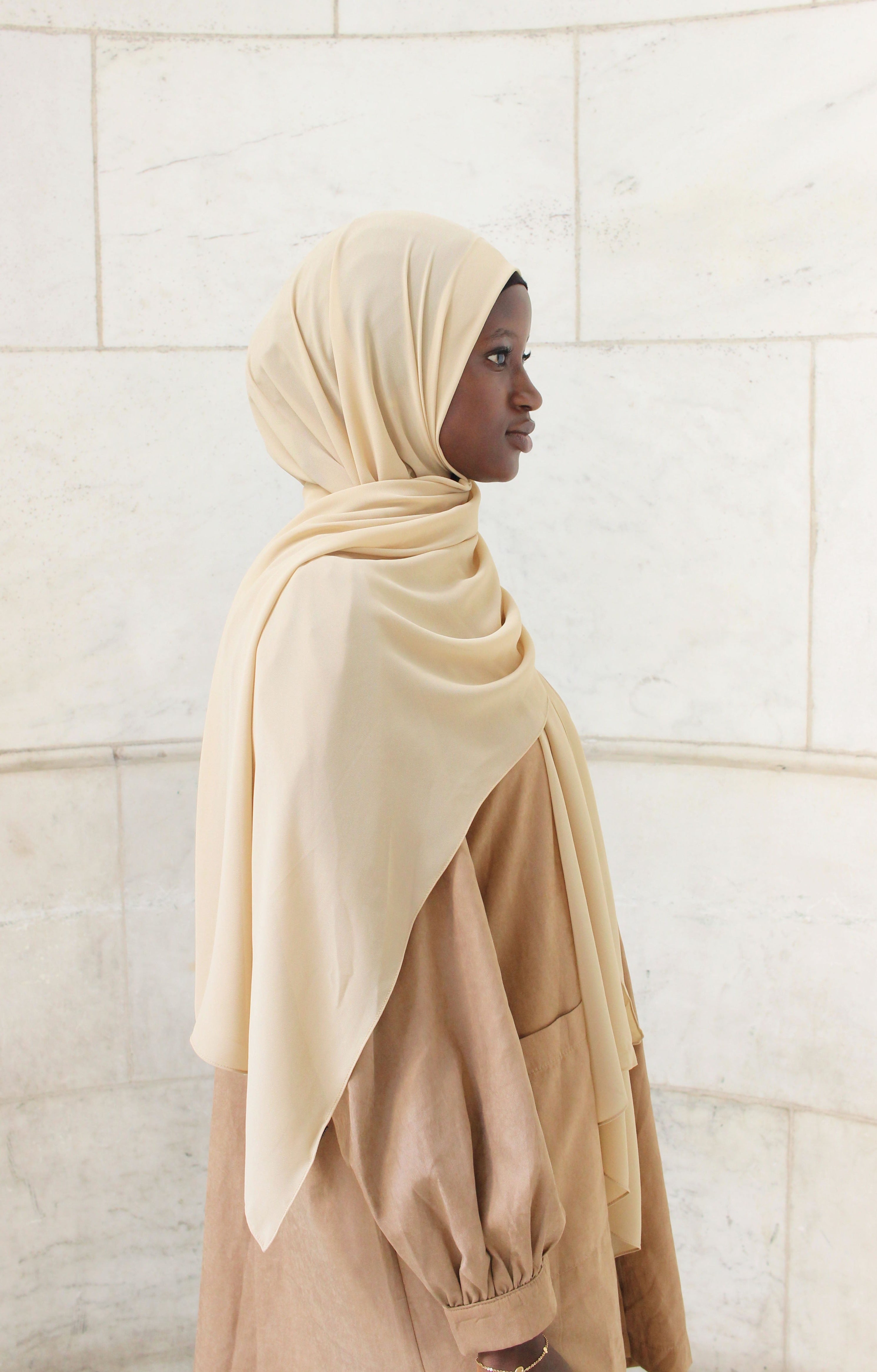 Sand - Chiffon Plain Hijab