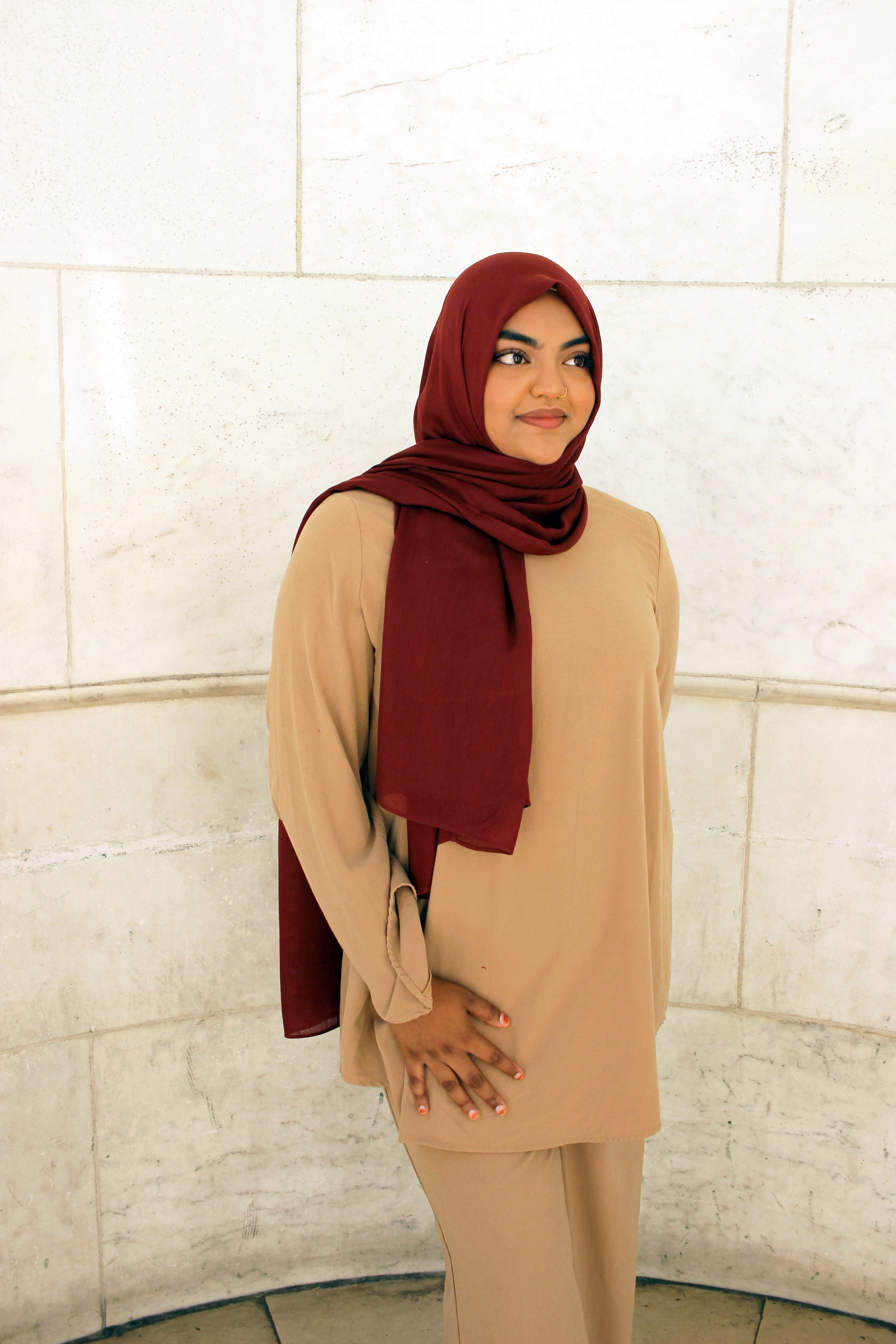Crimson - Modal Plain Hijab